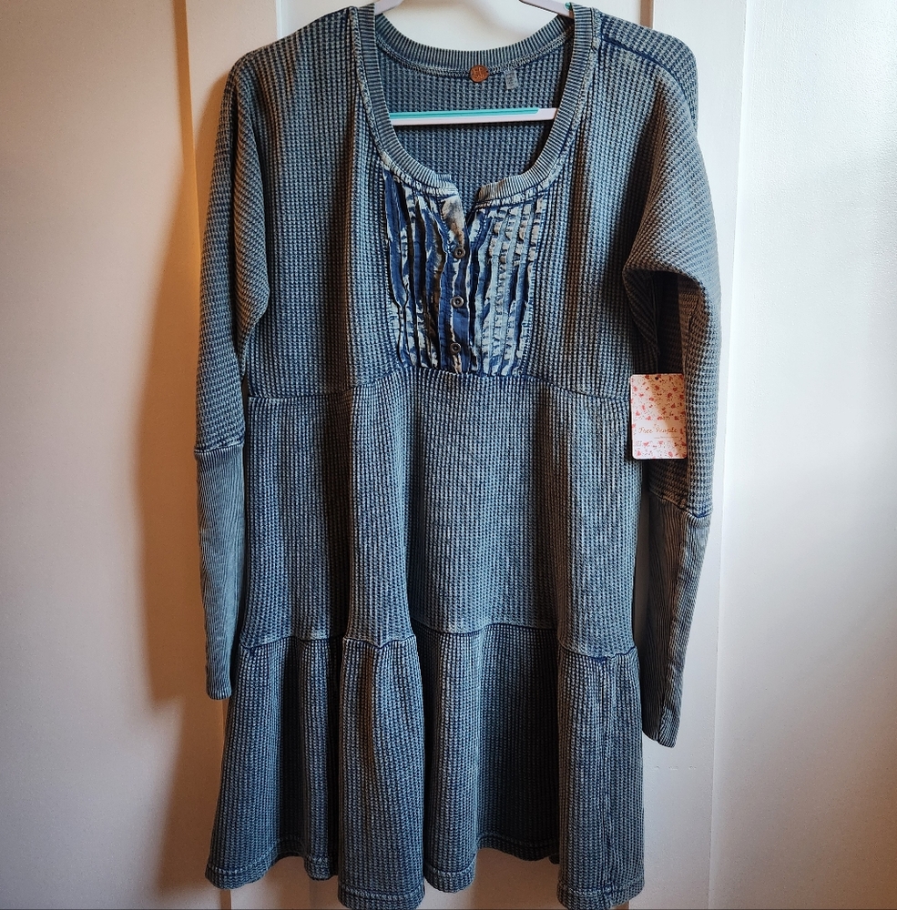 Free People Jolene Thermal Mini Dress NWT